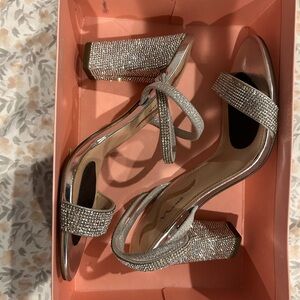 Elegant Silver Women's Heels